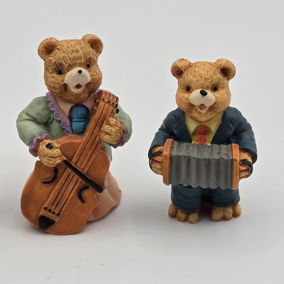 J.C. 1995 Set of 6 Bear Musicians Orchestra Band Instruments Porcelain Figurines - Picture 4 of 14